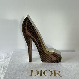Louis Vuitton Women's Brown and Gold Heels